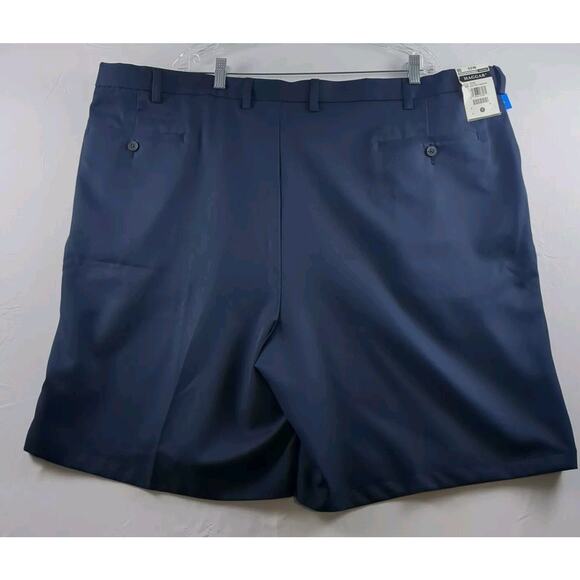 Haggar Cool 18 Pro Gabardine Pleated Expandable Waist Shorts 50Wx10 Big Tall NWT - Picture 2 of 12